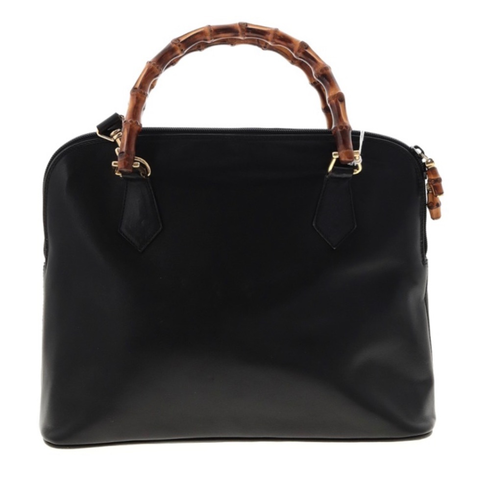 Black Gucci Handbag w/ brown handles